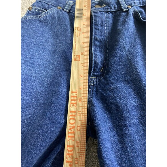 Vintage Chic High Rise Mom Jeans Womens 12P Blue Heavy Cotton Denim Straight USA - Picture 6 of 10